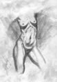 Michael Hensley Drawings, Female Form 34